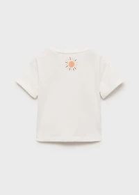 Printed cotton-blend T-shirt