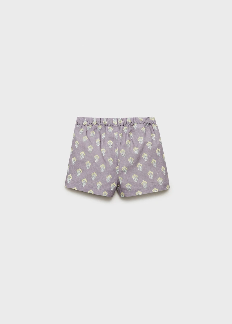 Printed cotton shorts