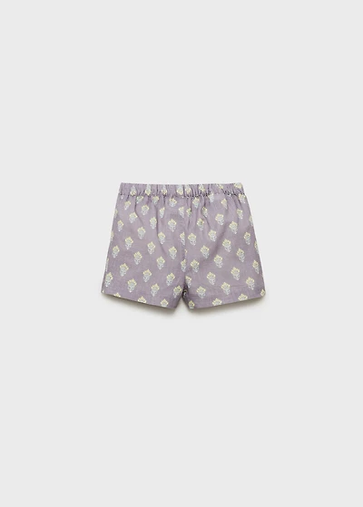 Printed cotton shorts