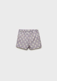 Printed cotton shorts