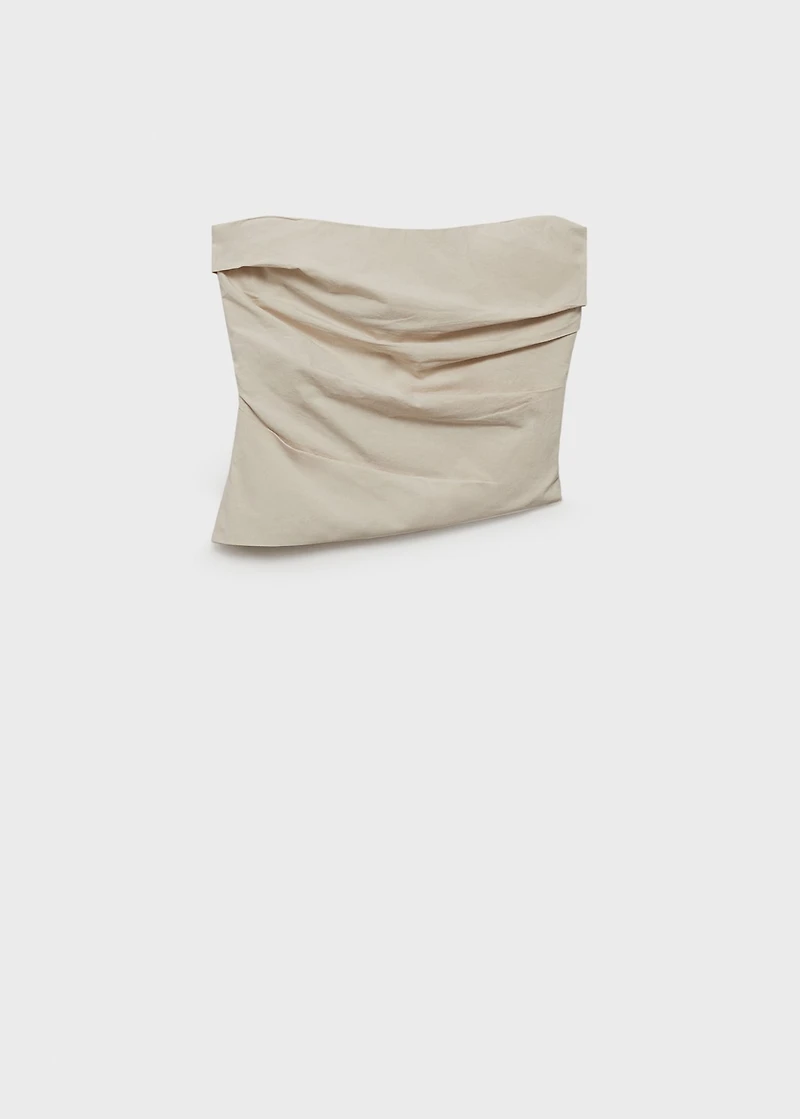 Asymmetrical strapless top