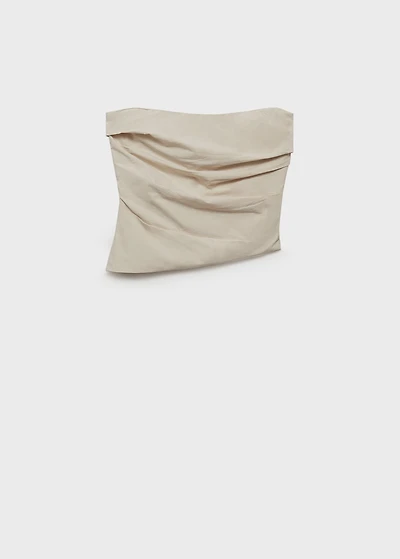 Asymmetrical strapless top