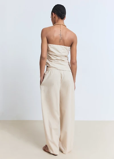 Asymmetrical strapless top
