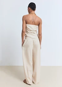 Asymmetrical strapless top