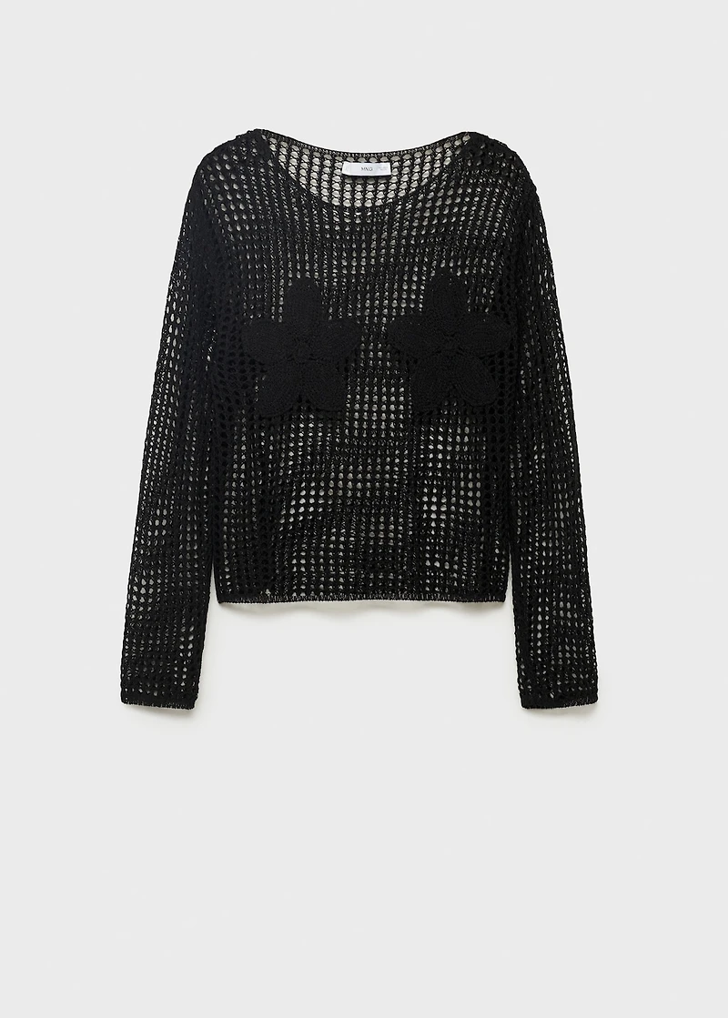 Knit embroidered sweater