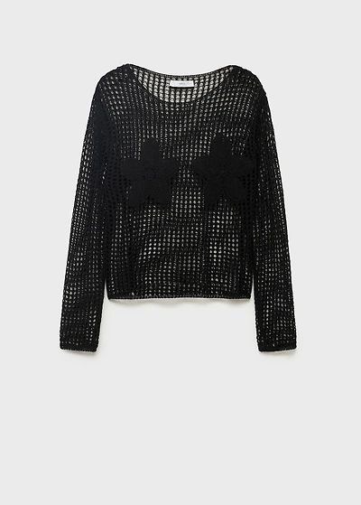 Knit embroidered sweater