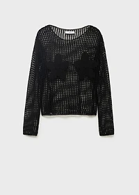 Knit embroidered sweater