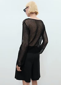 Knit embroidered sweater