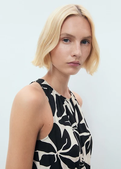 Belt printed jumpsuit