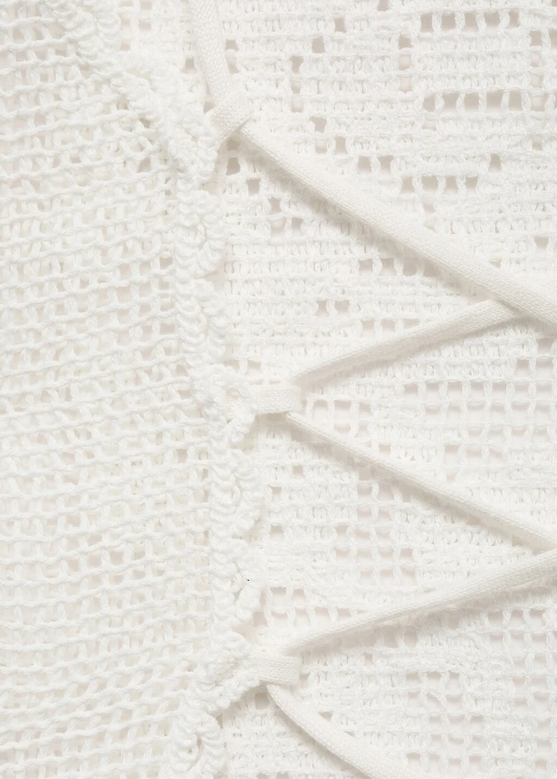 Open-back crochet top