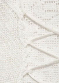 Open-back crochet top