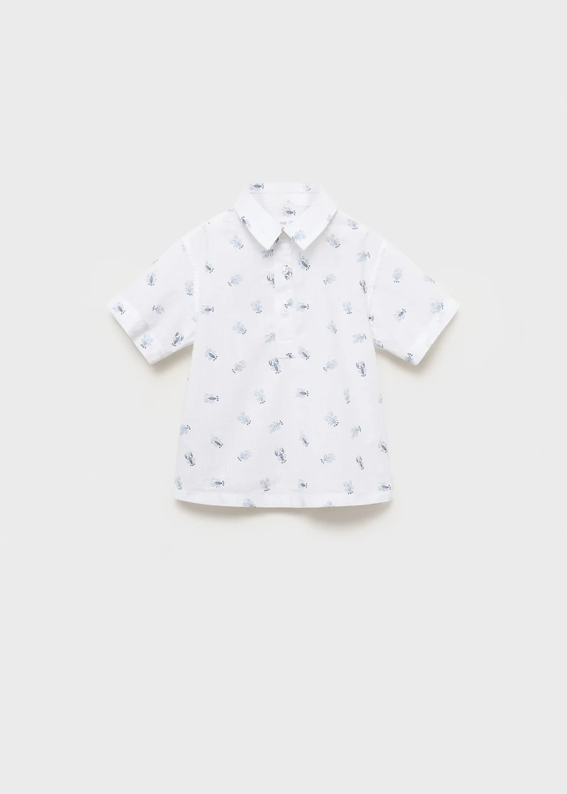 Printed short-sleeved shirt