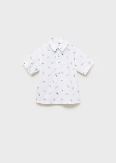 Printed short-sleeved shirt
