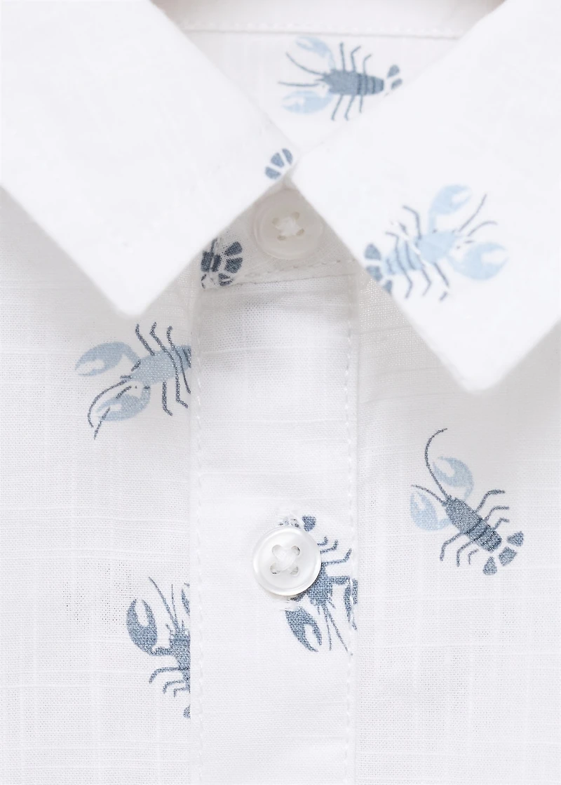 Printed short-sleeved shirt