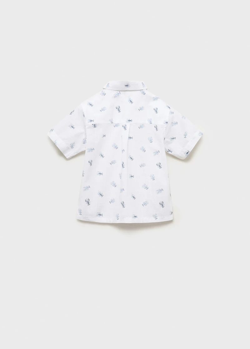 Printed short-sleeved shirt