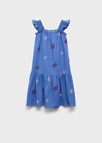 Floral embroidery dress