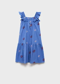 Floral embroidery dress