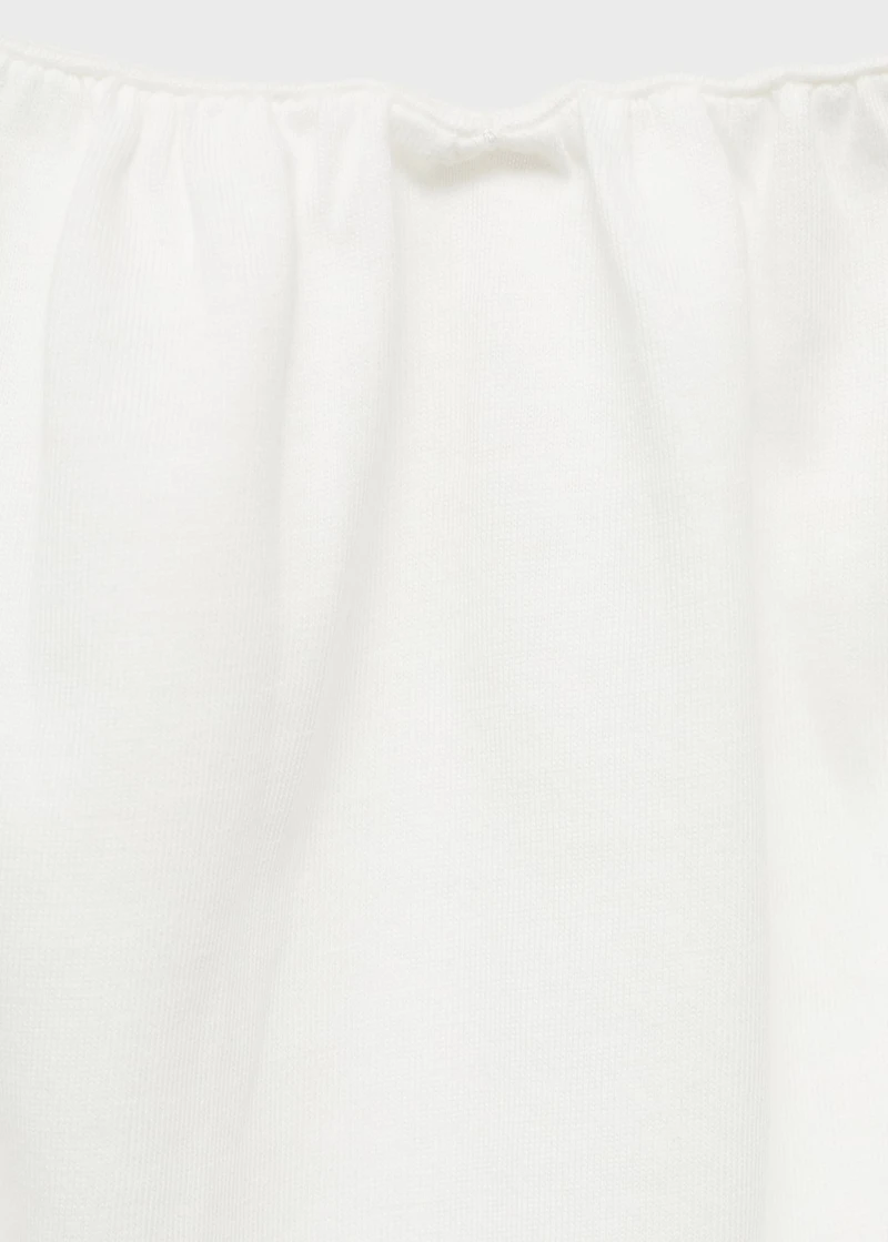 Cotton t-shirt with flower detail