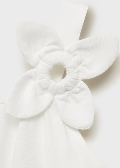 Cotton t-shirt with flower detail