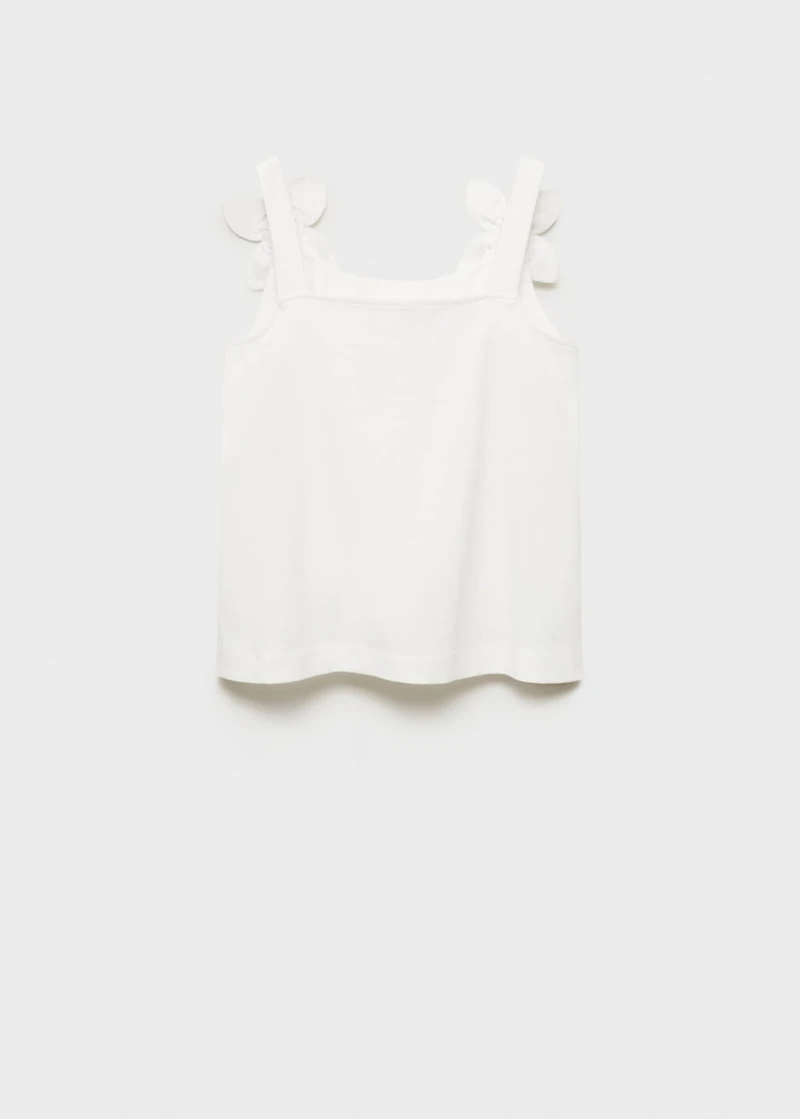 Cotton t-shirt with flower detail