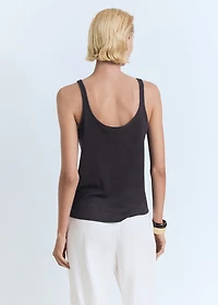 Strappy linen top