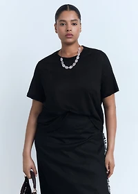 Short-sleeved linen t-shirt