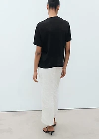 Short-sleeved linen t-shirt