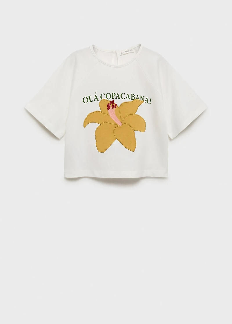 Embroidered short-sleeved t-shirt