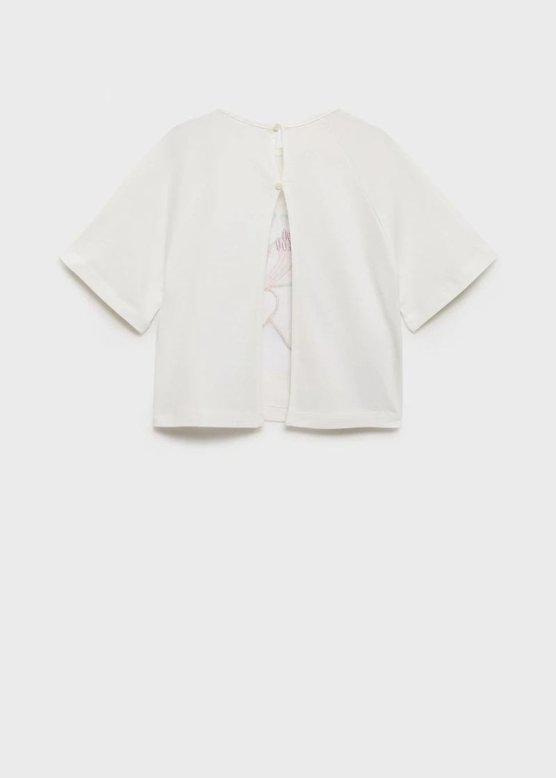 Embroidered short-sleeved t-shirt