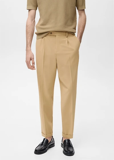 Boston regular-fit suit pants