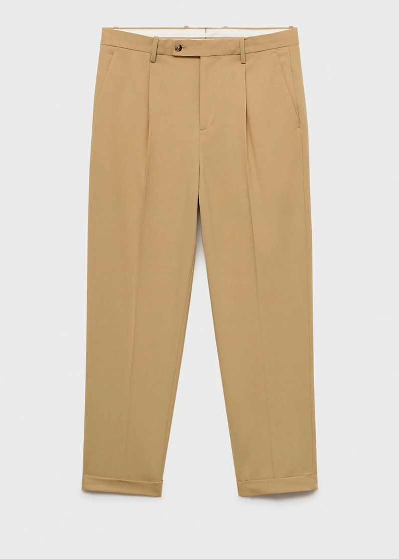 Boston regular-fit suit pants