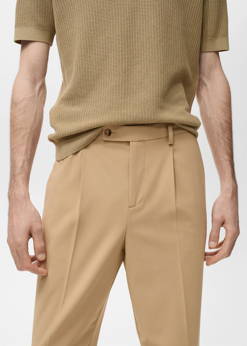 Boston regular-fit suit pants