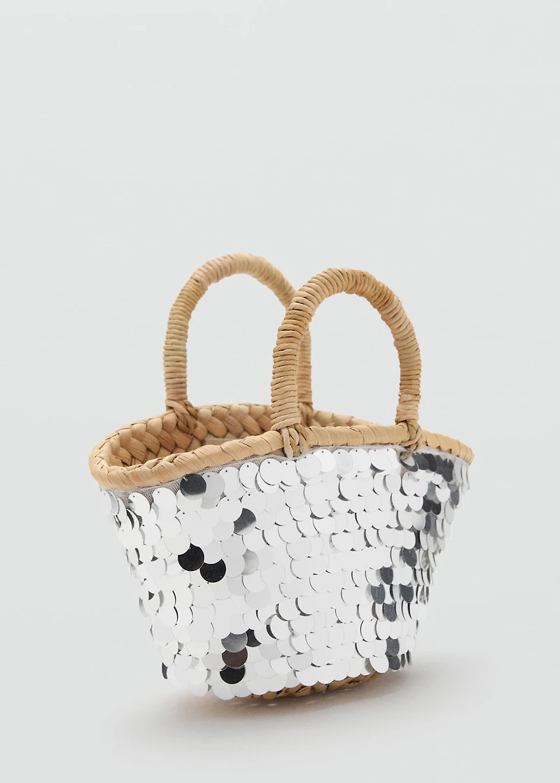 Sequined mini-basket
