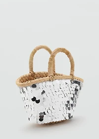 Sequined mini-basket