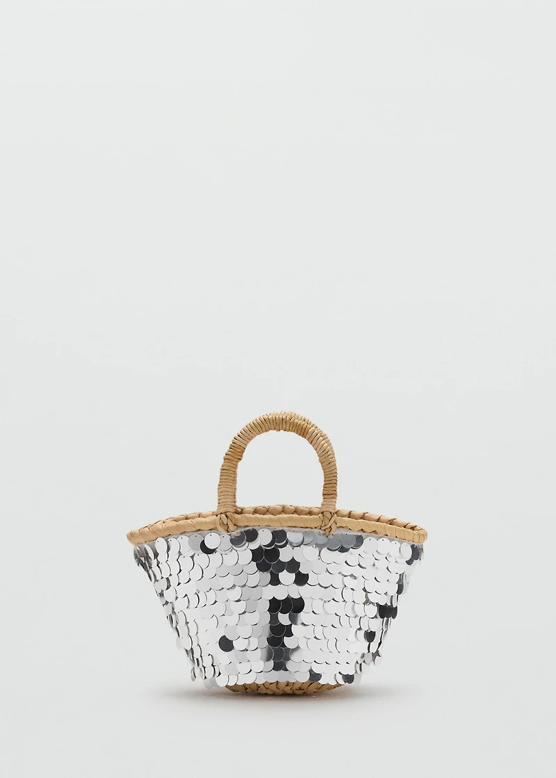 Sequined mini-basket