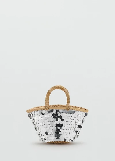 Sequined mini-basket