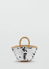 Sequined mini-basket