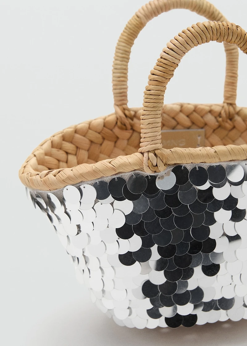 Sequined mini-basket