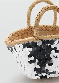 Sequined mini-basket