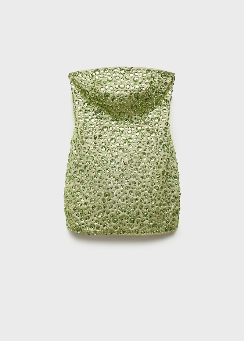 Strapless crystal dress