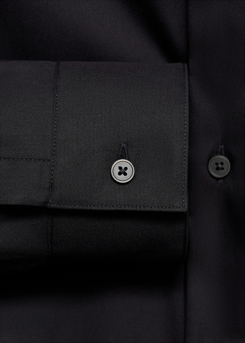 Slim fit cotton suit shirt