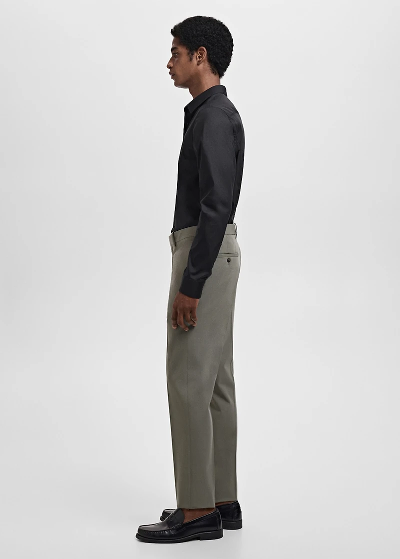 Slim fit cotton suit shirt