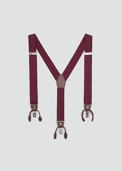 Adjustable elastic straps with leather details