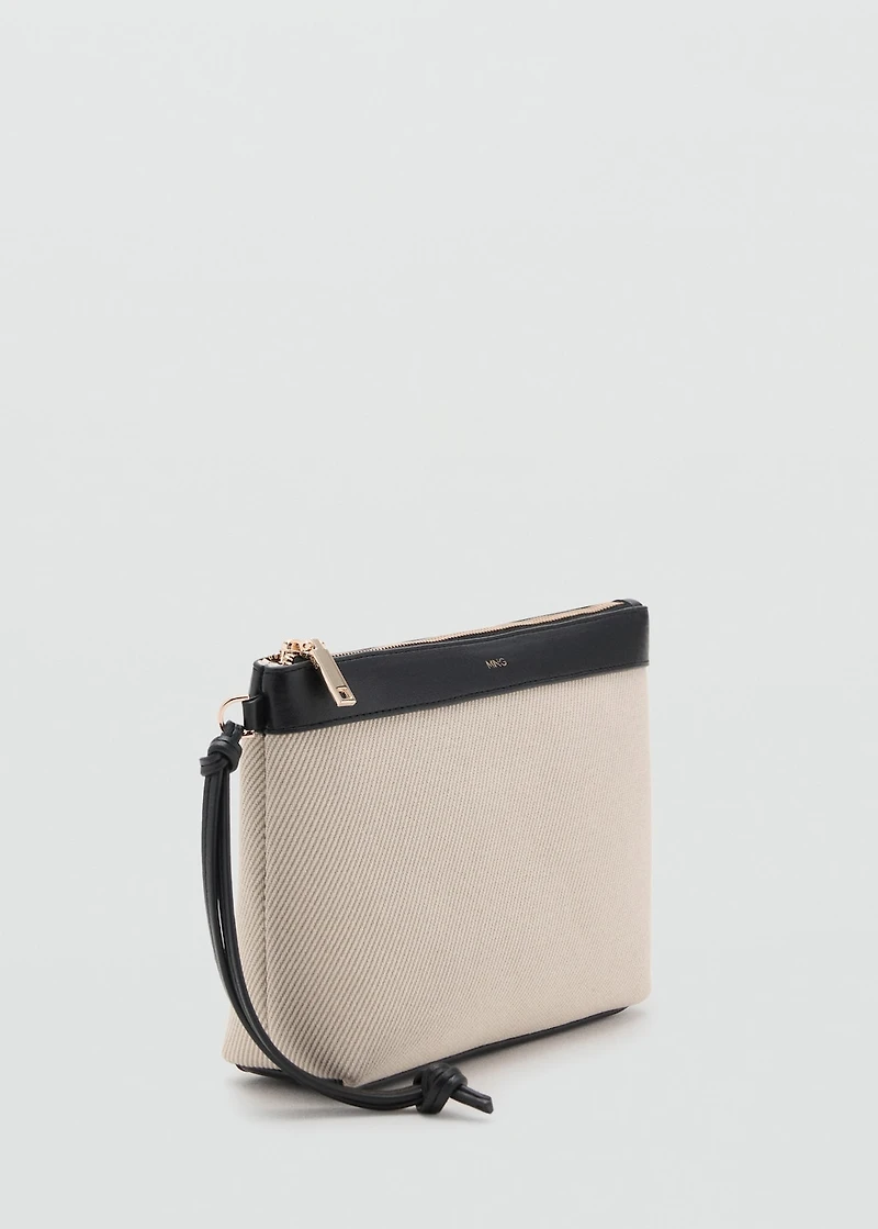 Contrast canvas toiletry bag