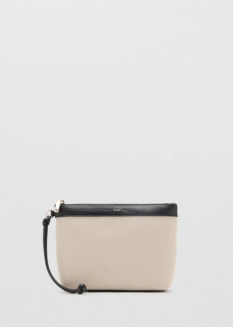 Contrast canvas toiletry bag