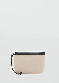 Contrast canvas toiletry bag