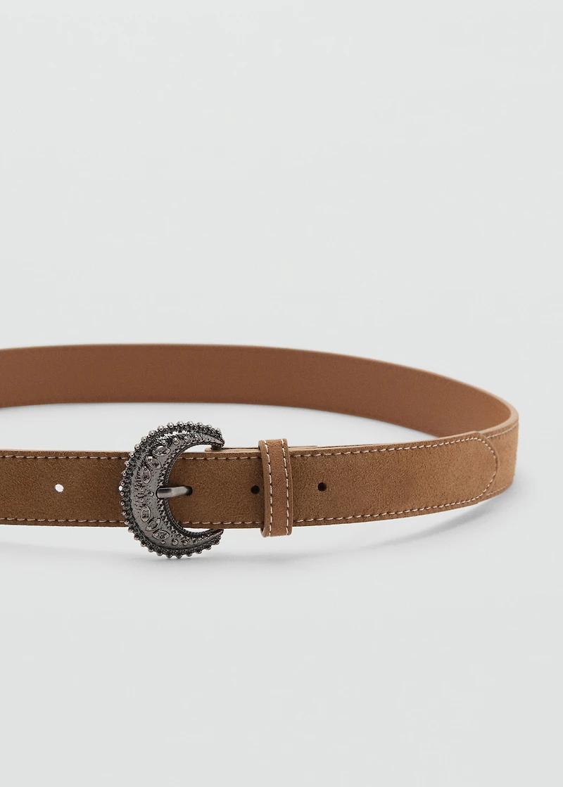 Suede leather belt