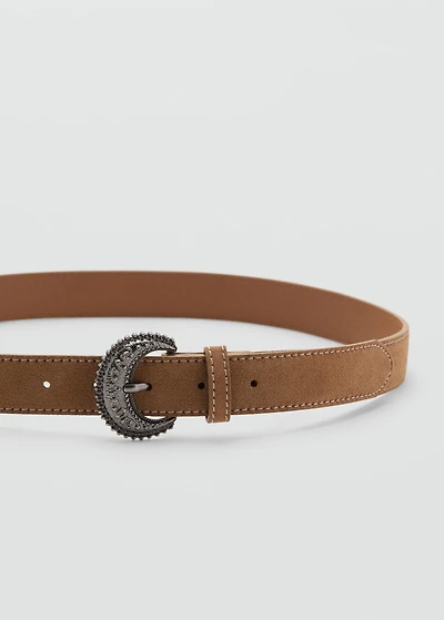 Suede leather belt