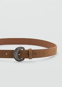 Suede leather belt