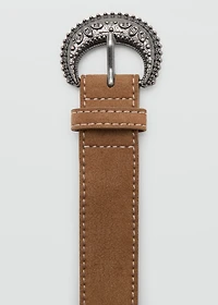 Suede leather belt
